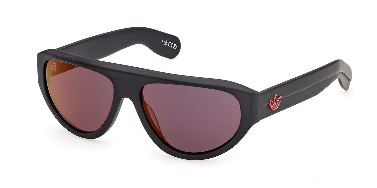 Adidas Originals OR0146 02U, Black frame, Bordeaux Mirror lenses