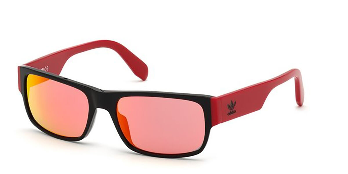 Adidas Originals OR0007 01U, Black frame, Bordeaux Mirror lenses