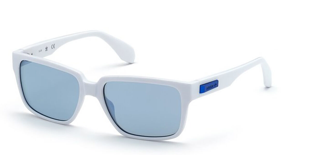 Adidas Originals OR0013 21X, White frame, Blue Mirror lenses