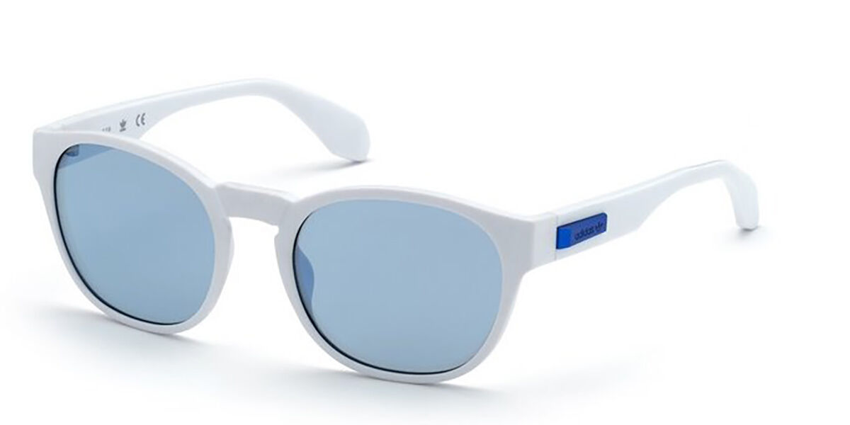 Adidas Originals OR0014 21X, White frame, Blue Mirror lenses