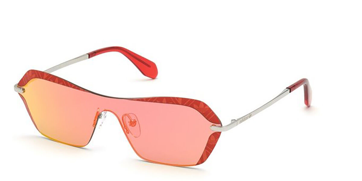 Adidas Originals OR0015 68U, Red frame, Bordeaux Mirror lenses