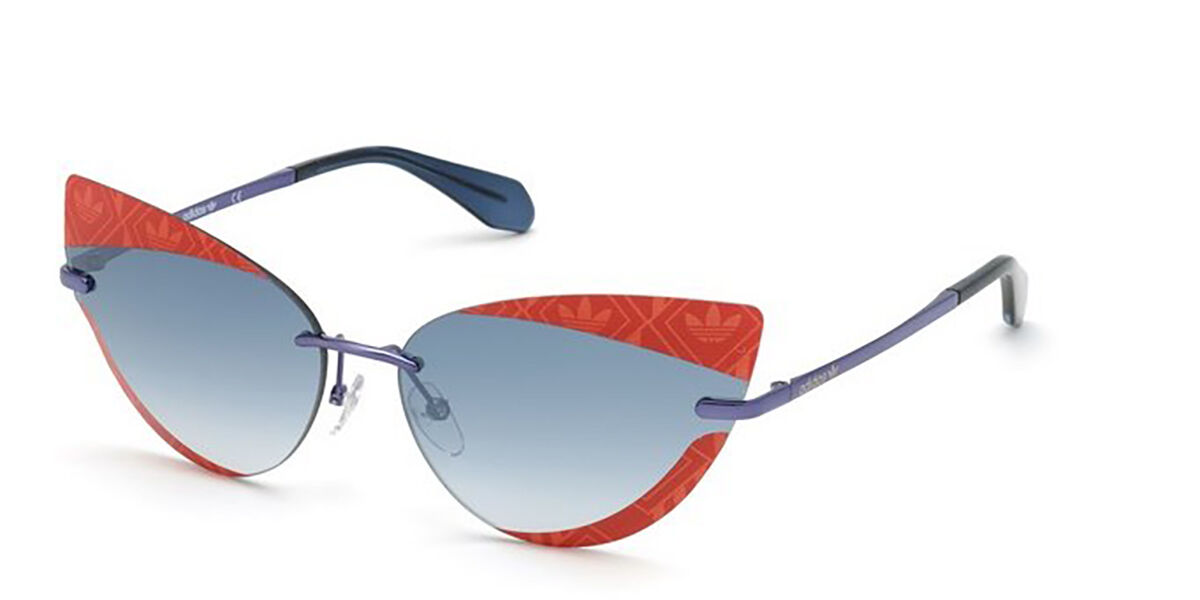 Adidas Originals OR0016 68C, Red frame, Gradient Blue Mirror lenses