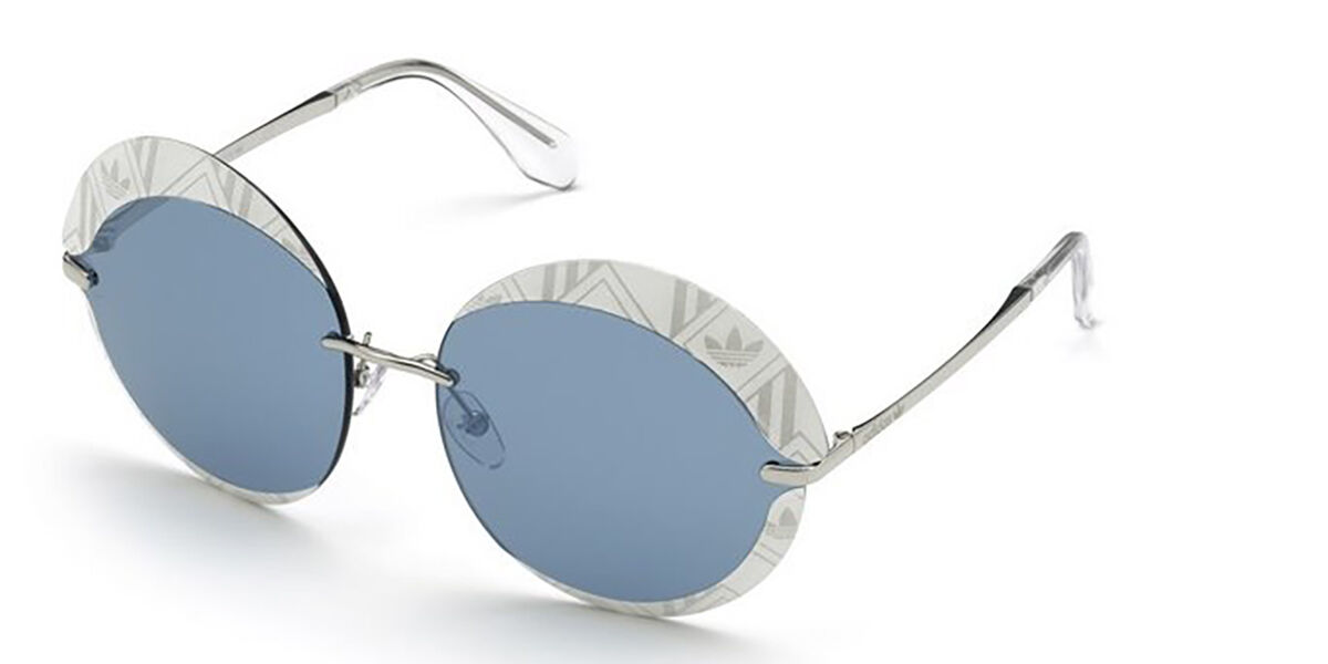 Adidas Originals OR0019 24C, White frame, Blue Mirror lenses