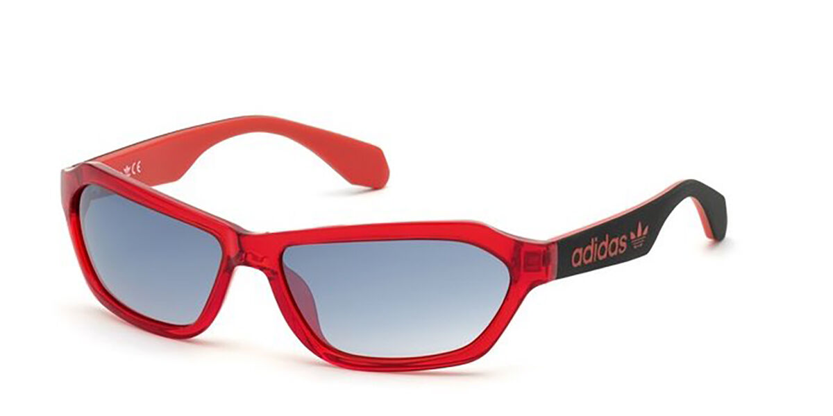 Adidas Originals OR0021 66C, Red frame, Gradient Blue Mirror lenses