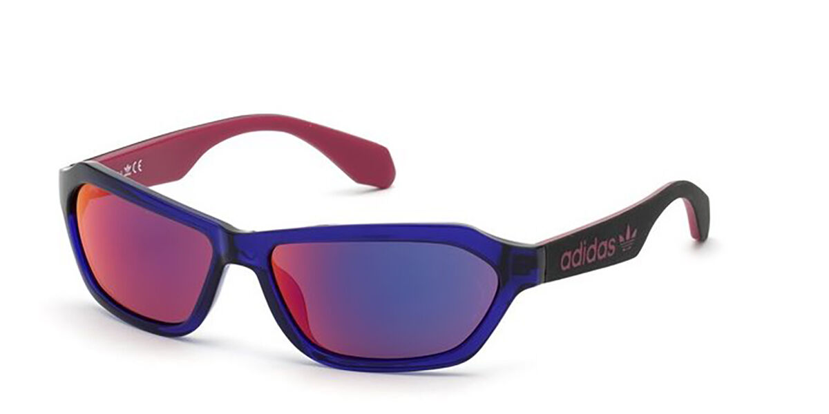 Adidas Originals OR0021 81U, Purple frame, Bordeaux Mirror lenses