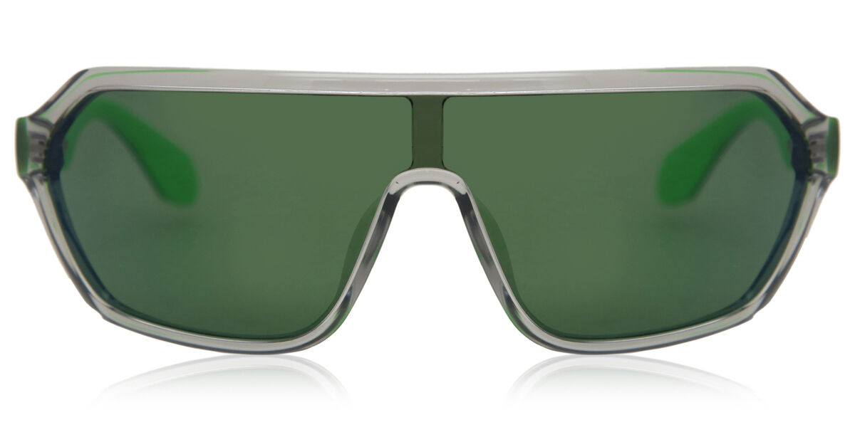 Adidas Originals OR0022 20Q, Grey frame, Green Mirror lenses