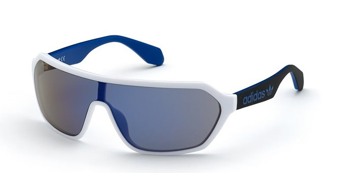 Adidas Originals OR0022 21X, White frame, Blue Mirror lenses