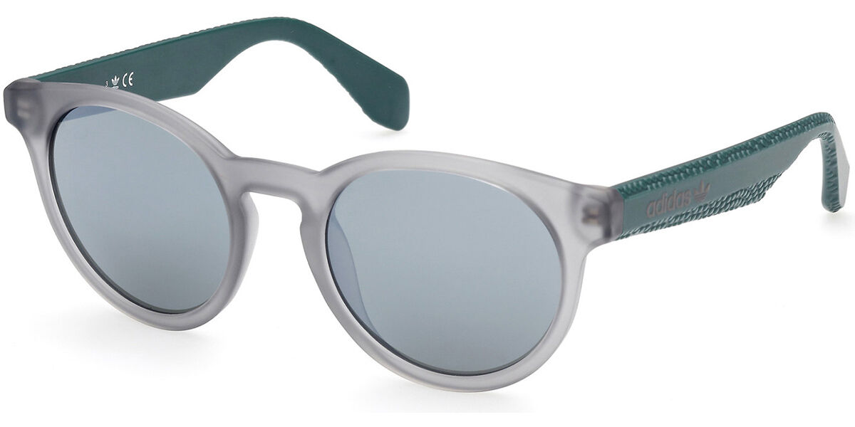 Adidas Originals OR0056 20Q, Grey frame, Green Mirror lenses