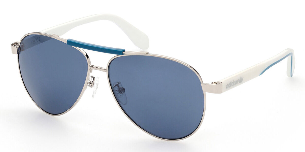 Adidas Originals OR0063 16X, Silver frame, Blue Mirror lenses
