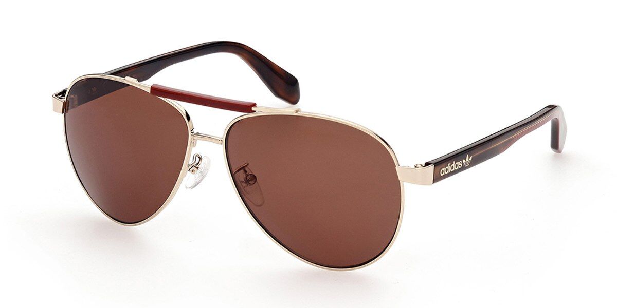 Adidas Originals OR0063 32L, Gold frame, Brown Mirror lenses