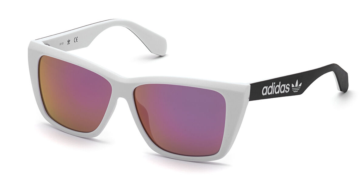 Adidas Originals OR0026 21Z, White frame, Gradient Purple Mirror lenses