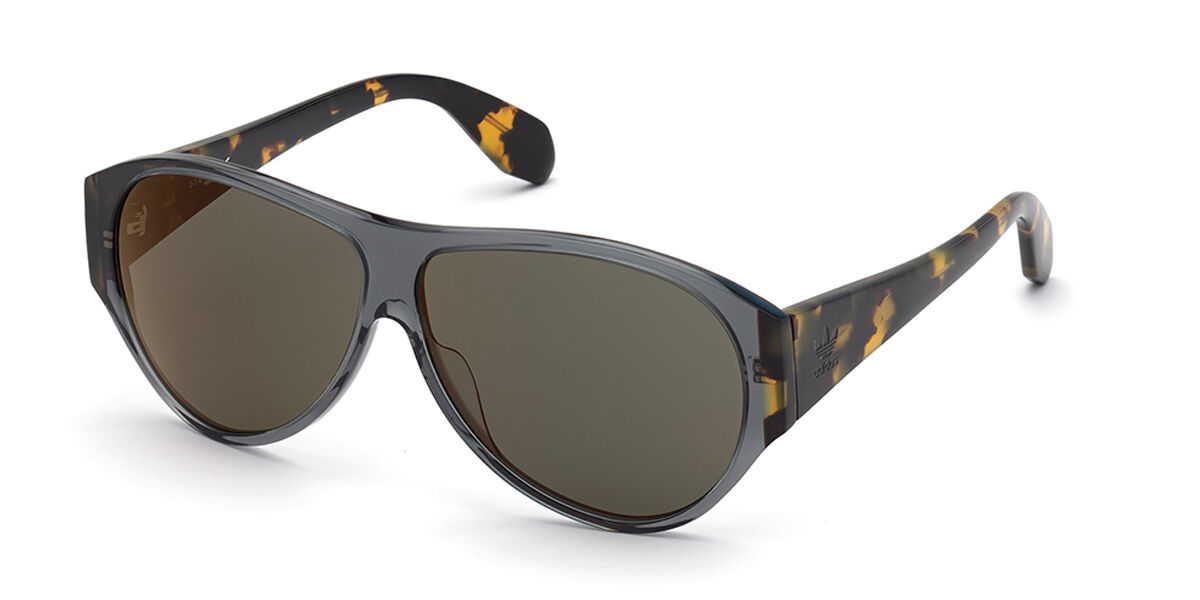 Adidas Originals OR0032 93Q, Grey frame, Green Mirror lenses