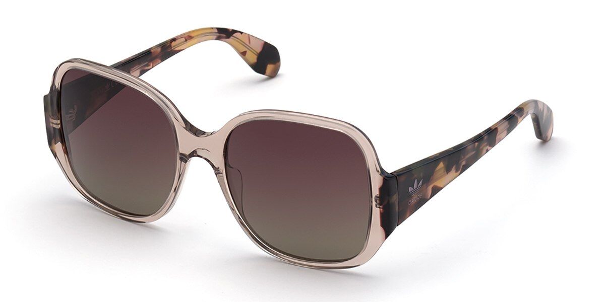Adidas Originals OR0033 57Z, Brown frame, Gradient Purple Mirror lenses