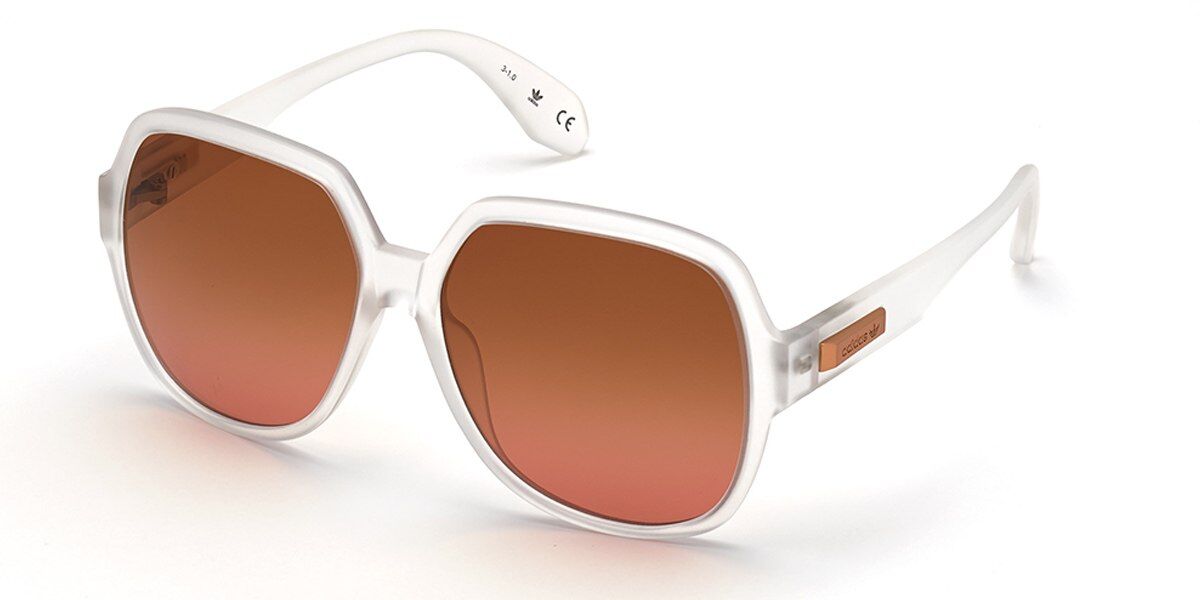 Adidas Originals OR0034 26F, Clear frame, Gradient Brown lenses