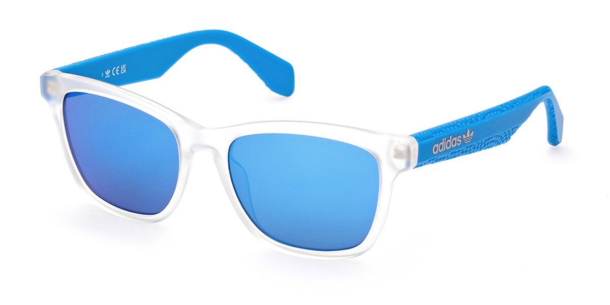 Adidas Originals OR0069 26X, Clear frame, Blue Mirror lenses