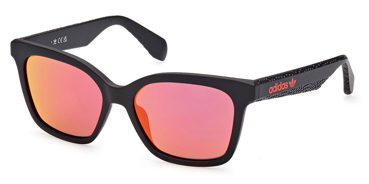 Adidas Originals OR0070 02U, Black frame, Red Mirror lenses