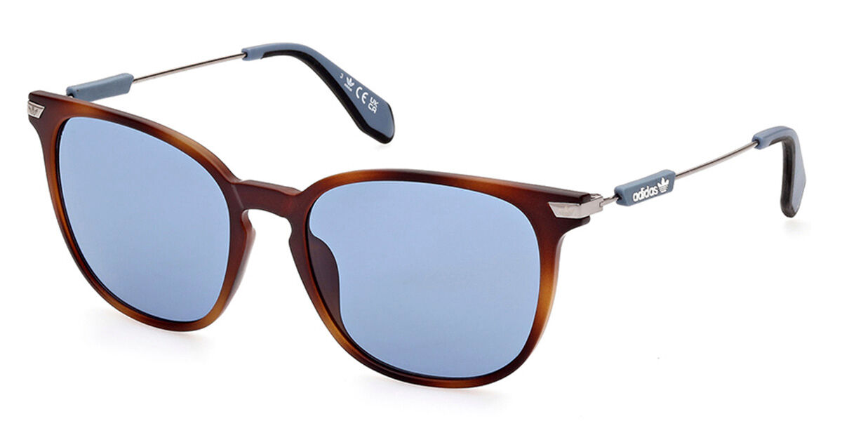 Adidas Originals OR0074 53V, Tortoiseshell frame, Blue lenses