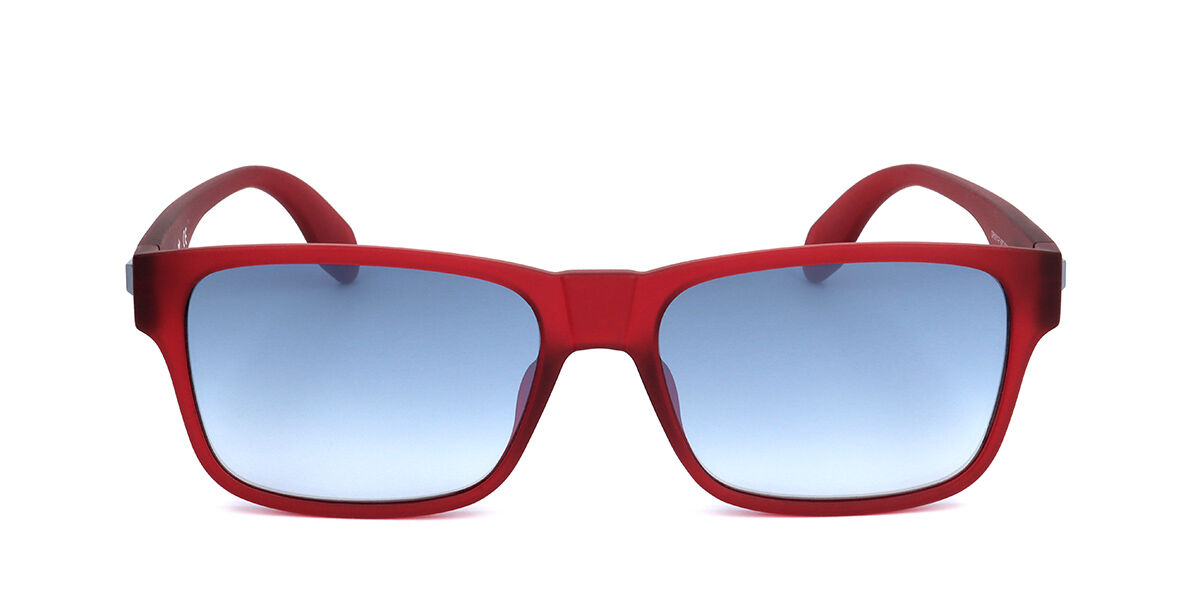 Adidas Originals OR0011-F Asian Fit 67C, Red frame, Blue lenses