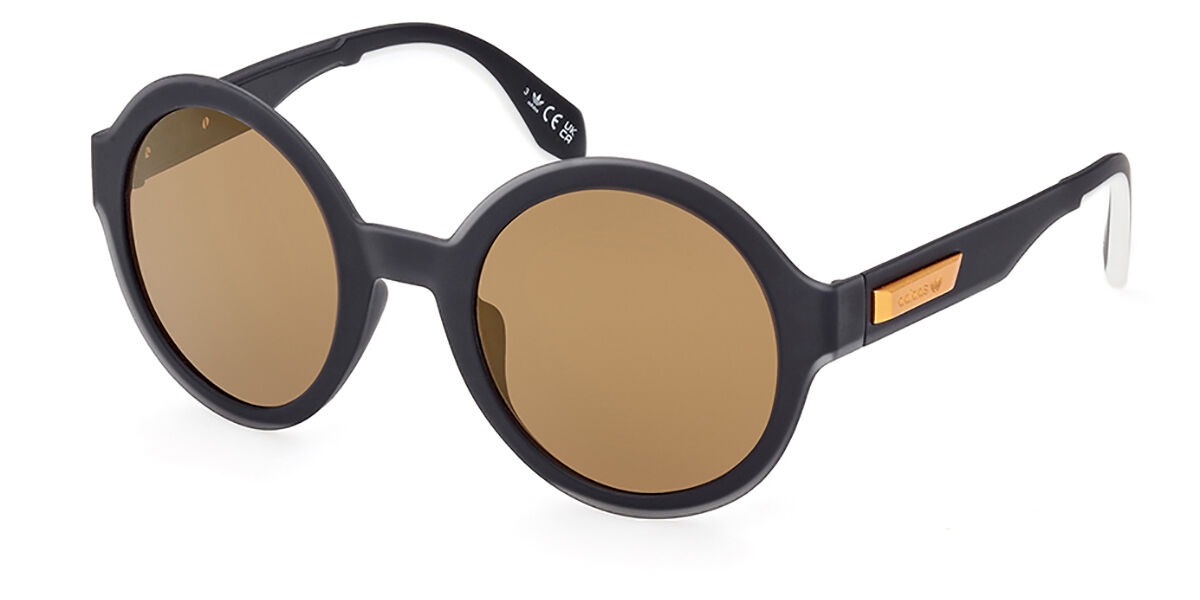 Adidas Originals OR0080 20G, Black frame, Brown Mirror lenses