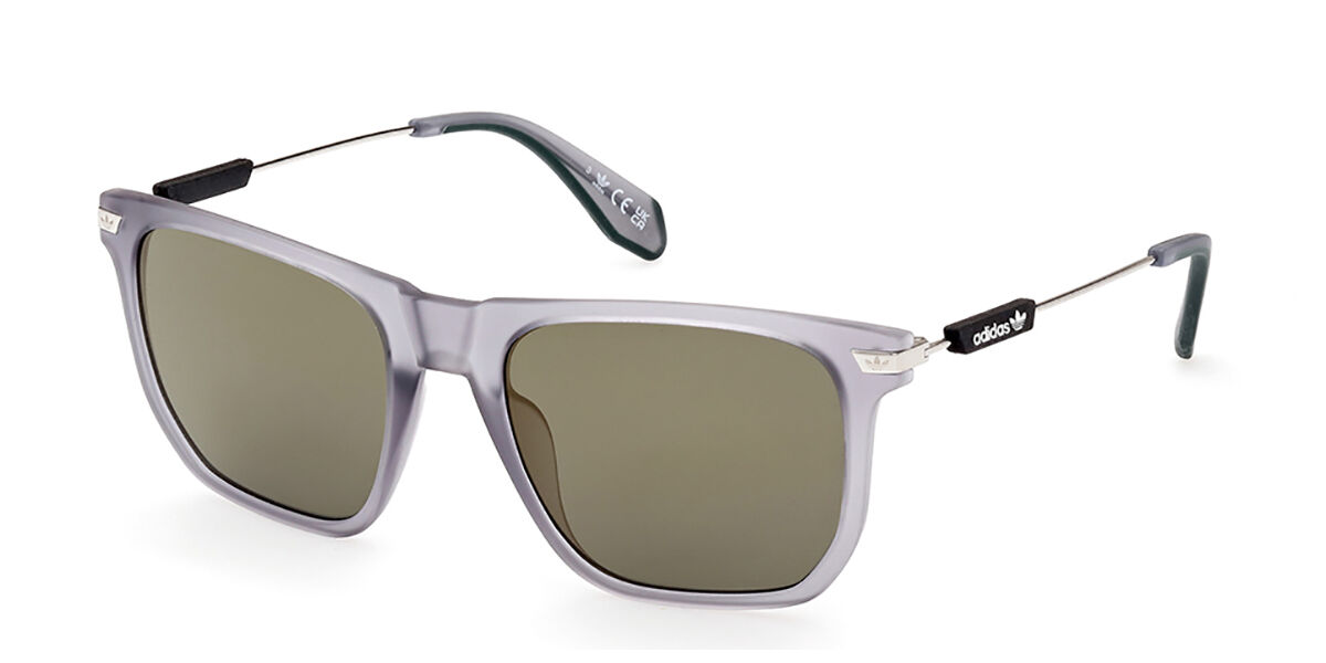 Adidas Originals OR0081 20Q, Grey frame, Sage Green Mirror lenses