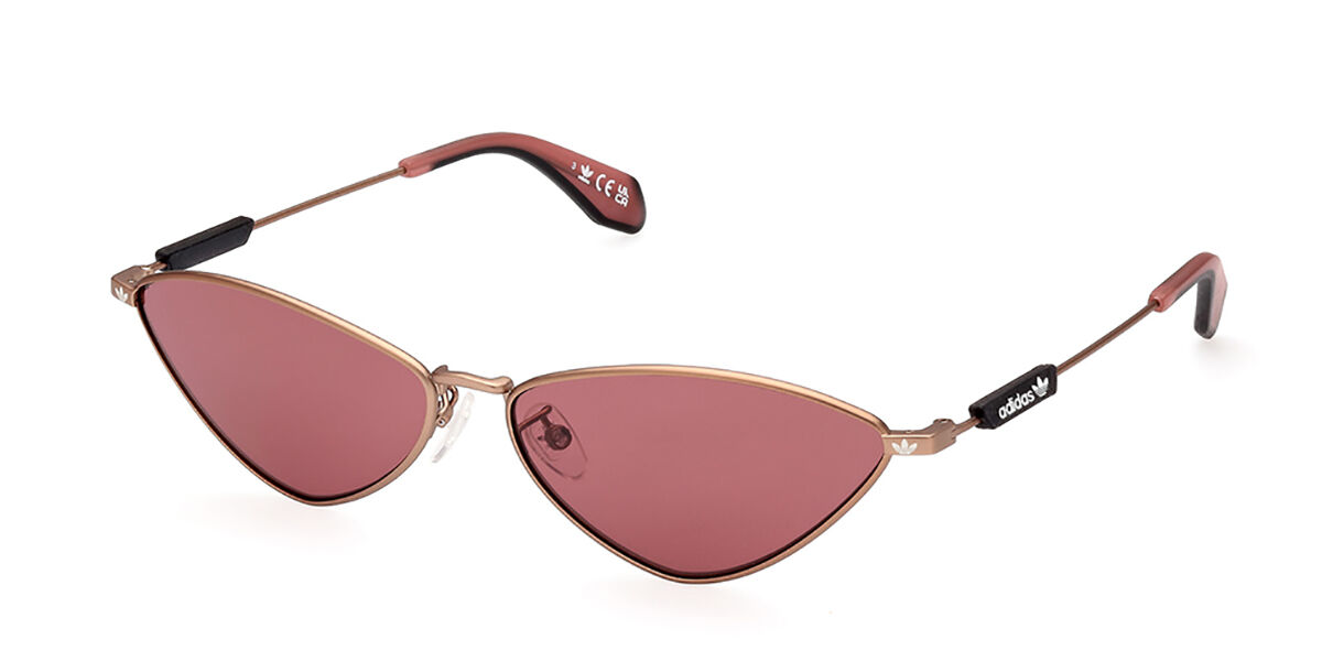 Adidas Originals OR0084 35S, Brown frame, Bordeaux Red lenses
