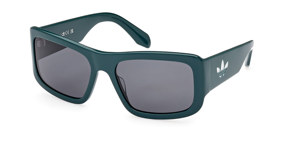 Adidas Originals OR0090 96A, Green frame, Smoke Dark Grey lenses