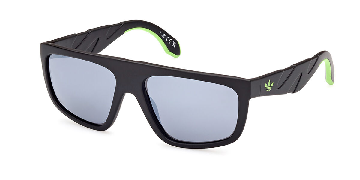 Adidas Originals OR0093 02C, Black frame, Smoke Dark Grey Mirror lenses