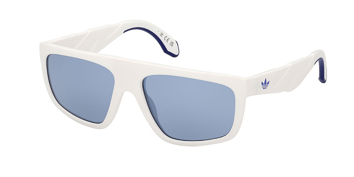 Adidas Originals OR0093 21X, White frame, Blue Mirror lenses