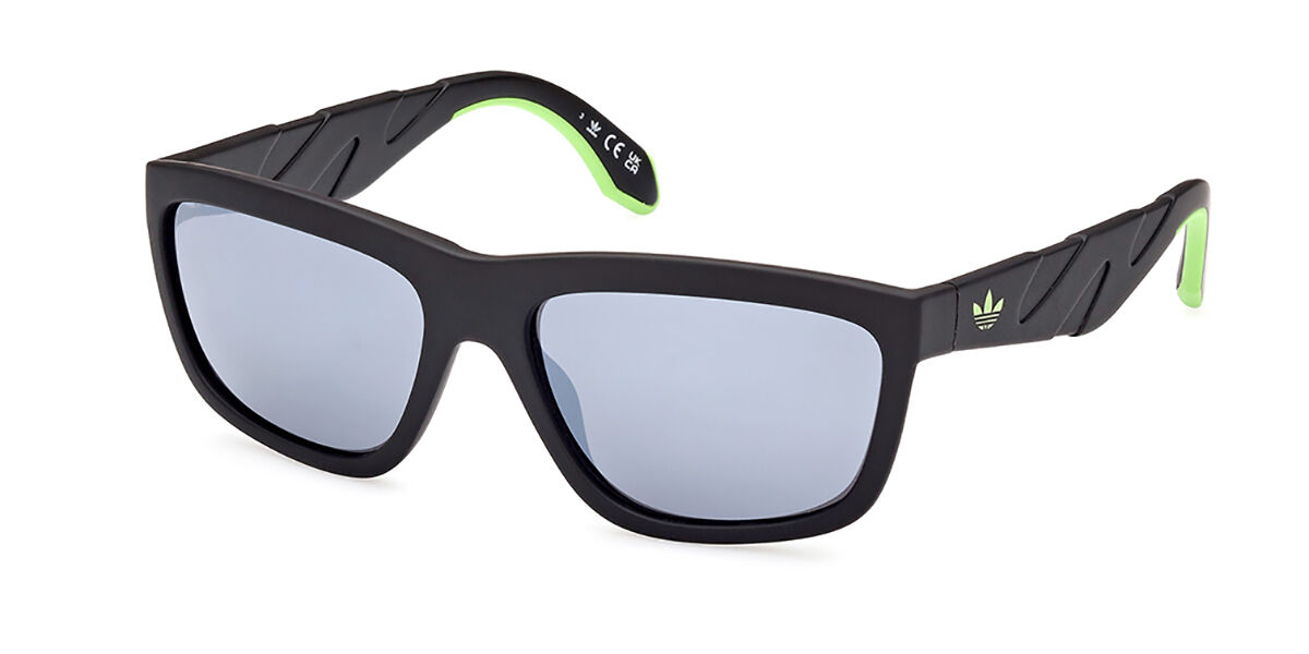 Adidas Originals OR0094 02C, Black frame, Smoke Dark Grey Mirror lenses