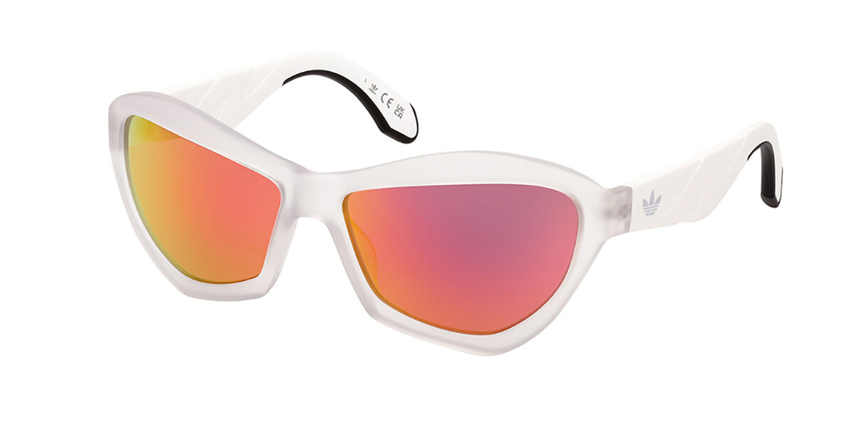 Adidas Originals OR0095 26Z, White frame, Gradient Red Mirror lenses