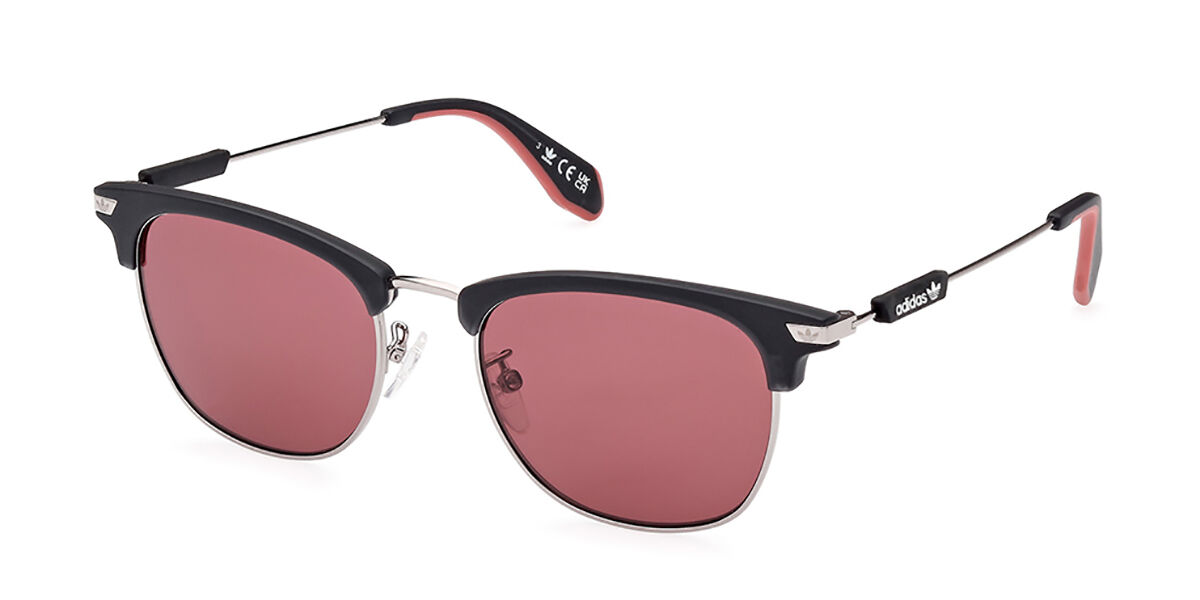 Adidas Originals OR0083 20S, Black frame, Bordeaux Red lenses