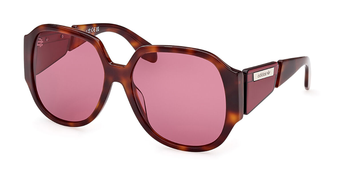 Adidas Originals OR0098 53S, Tortoiseshell frame, Bordeaux lenses