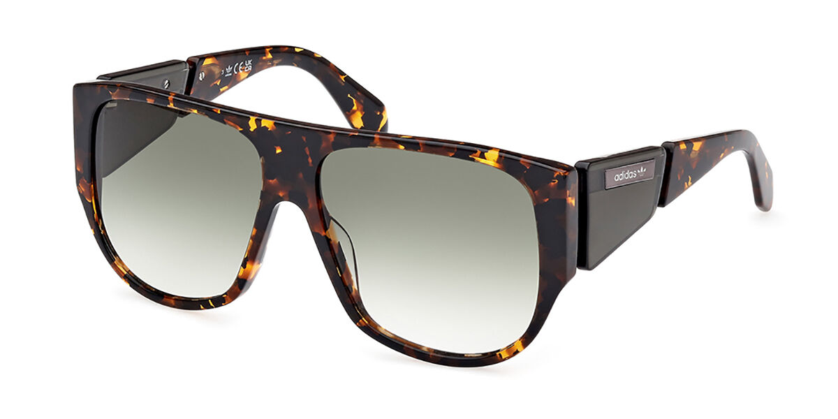 Adidas Originals OR0097 52P, Tortoiseshell frame, Gradient Green lenses