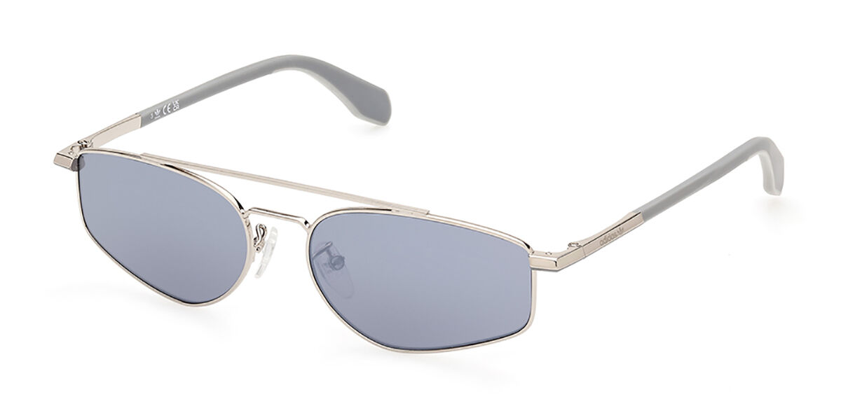Adidas Originals OR0099 16C, Silver frame, Smoke Grey Mirror lenses