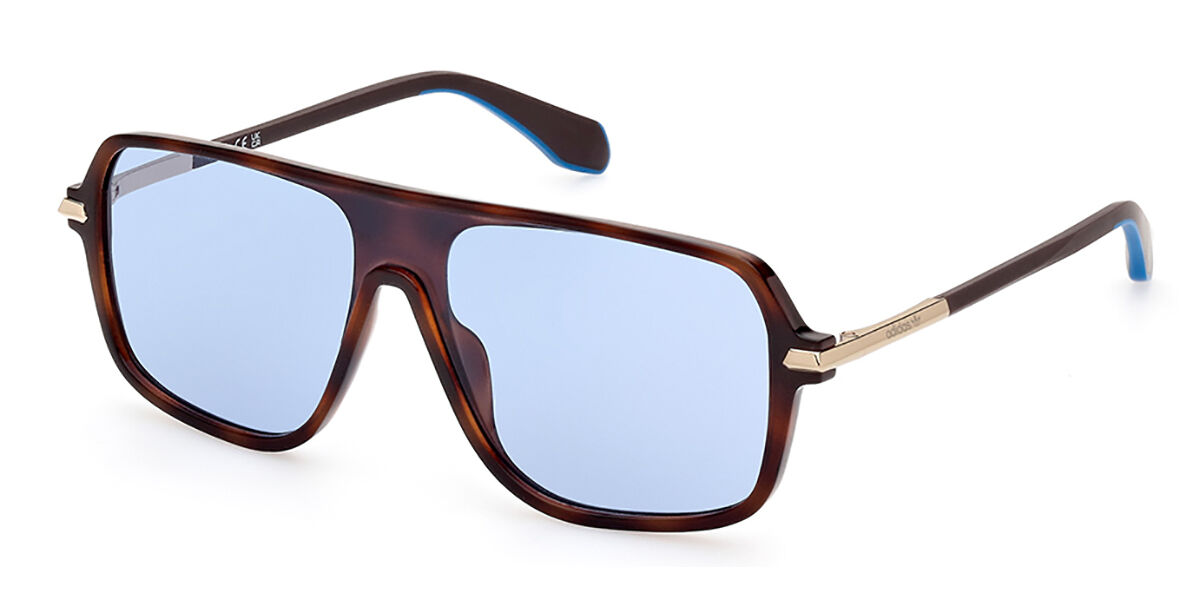 Adidas Originals OR0100 52V, Tortoiseshell frame, Sky Blue lenses