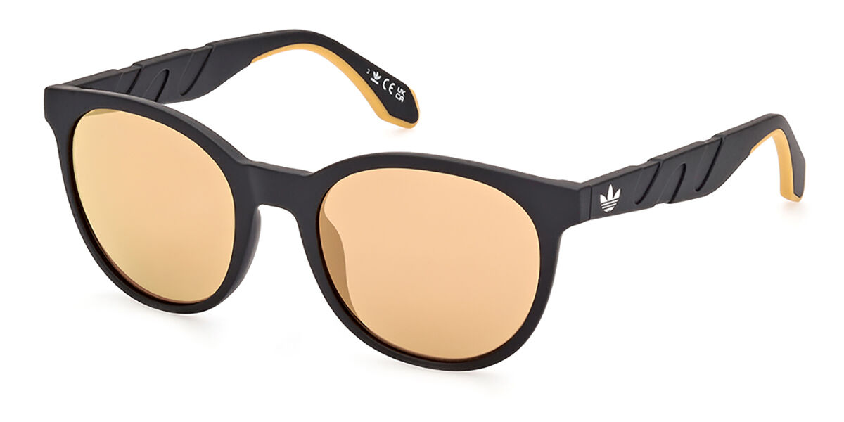 Adidas Originals OR0102 02G, Black frame, Light Brown Mirror lenses