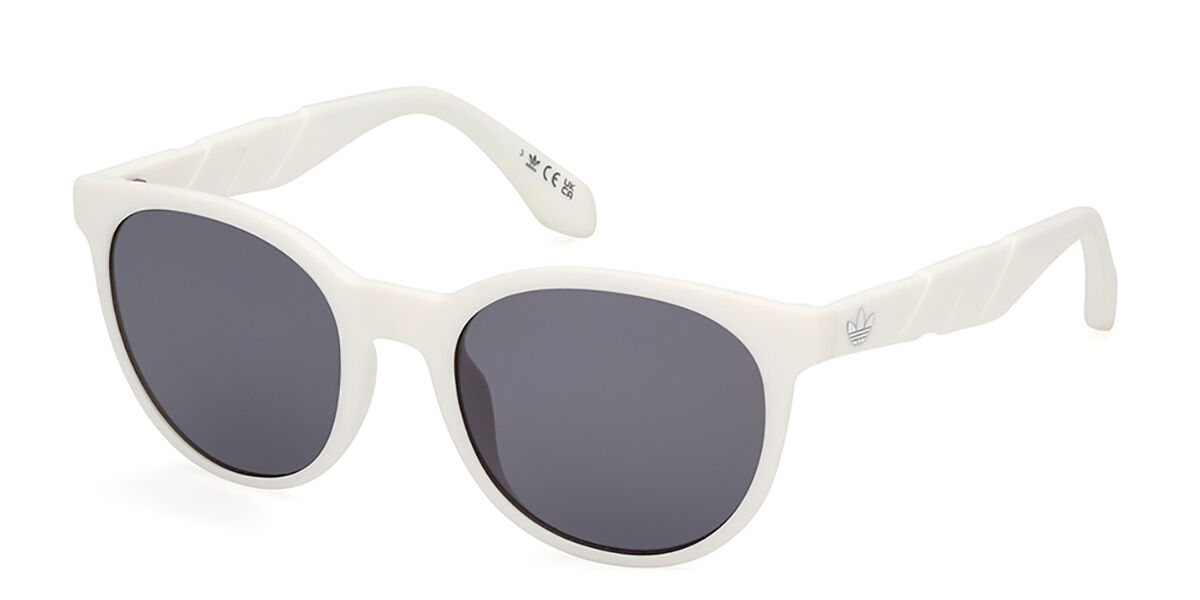 Adidas Originals OR0102 21A, White frame, Smoke Dark Grey lenses
