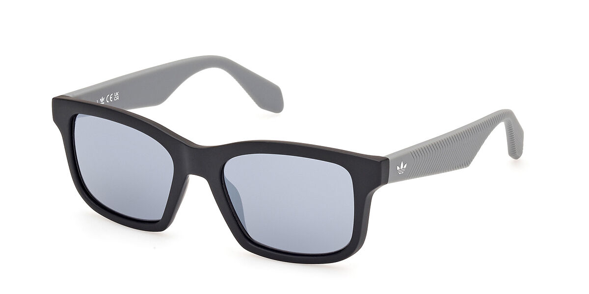 Adidas Originals OR0105 02C, Black frame, Smoke Grey Mirror lenses