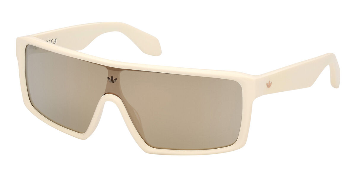 Adidas Originals OR0114 21G, White frame, Brown Mirror lenses
