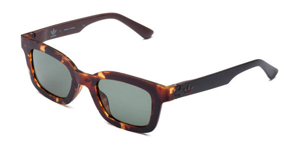 Adidas Originals AOR023 148.009, Tortoiseshell frame, Green lenses