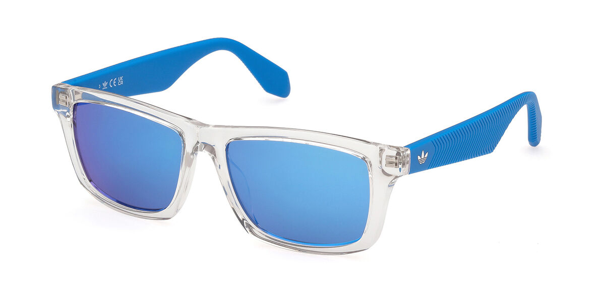 Adidas Originals OR0115 26X, Clear frame, Blue Mirror lenses