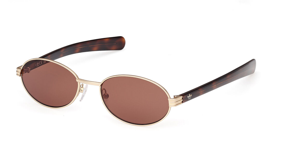 Adidas Originals OR0123 32E, Gold frame, Dark Brown lenses