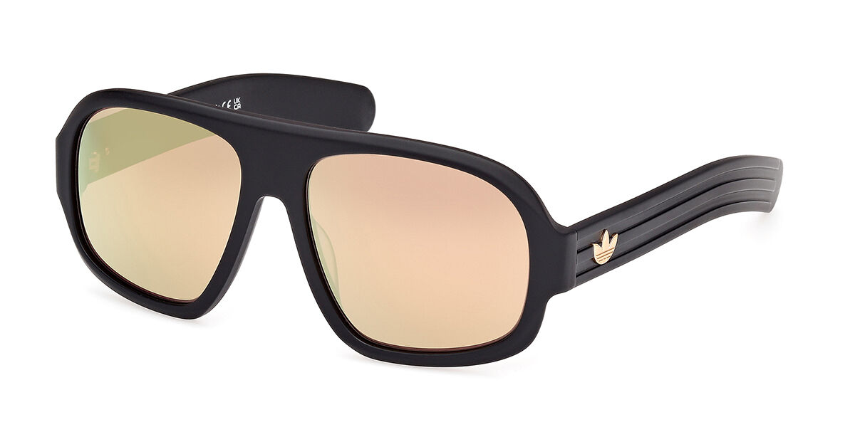 Adidas Originals OR0125 02G, Black frame, Brown Mirror lenses