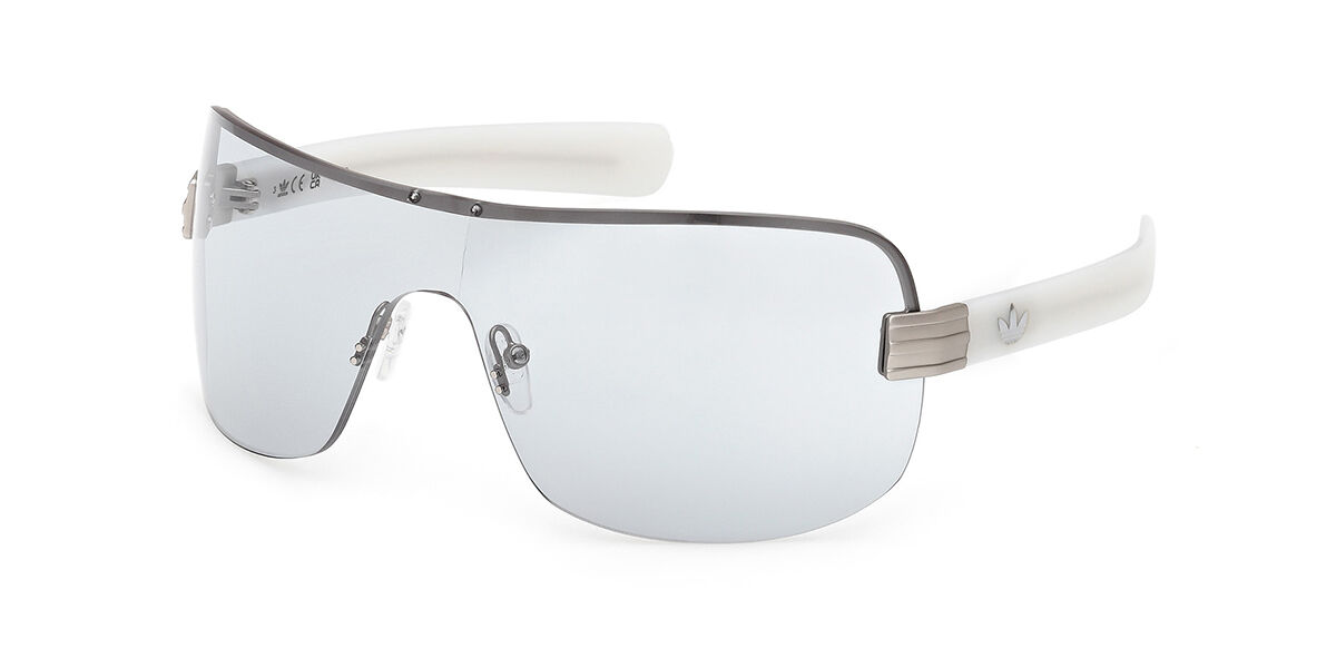 Adidas Originals OR0128 17V, Silver frame, Light Blue Grey lenses