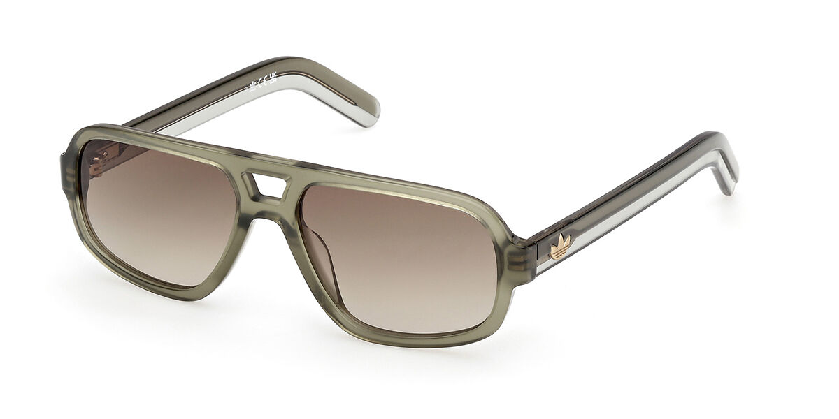 Adidas Originals OR0134 96P, Green frame, Gradient Greenish Brown lenses