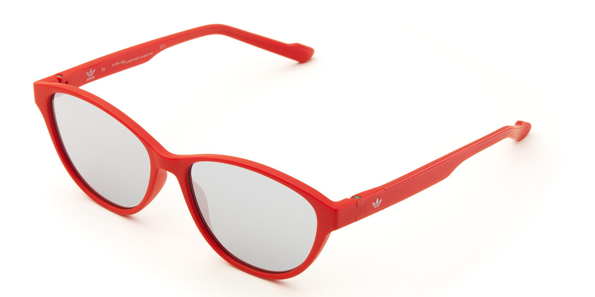 Adidas Originals AOR029 053.000, Red frame, Grey Silver Mirror lenses