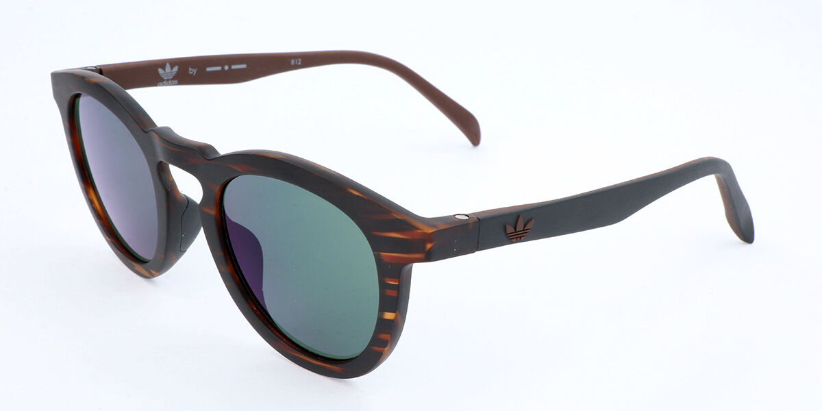 Adidas Originals AOR017/N 092.000, Tortoiseshell frame, Green lenses