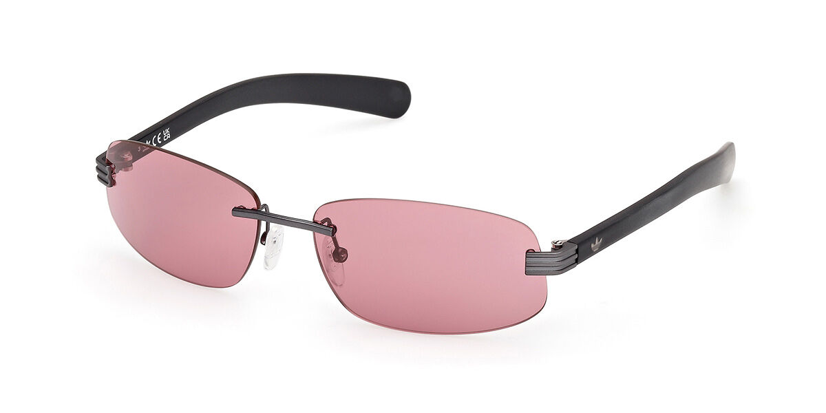 Adidas Originals OR0130 09S, Gunmetal frame, Bordeaux lenses