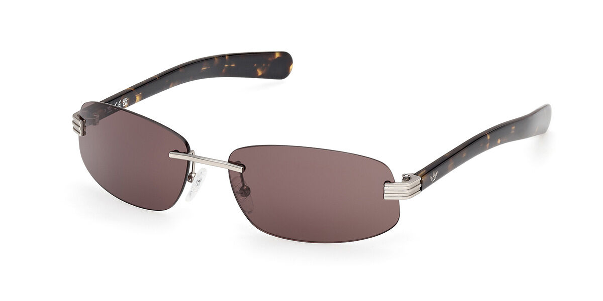 Adidas Originals OR0130 17E, Silver frame, Dark Brown lenses