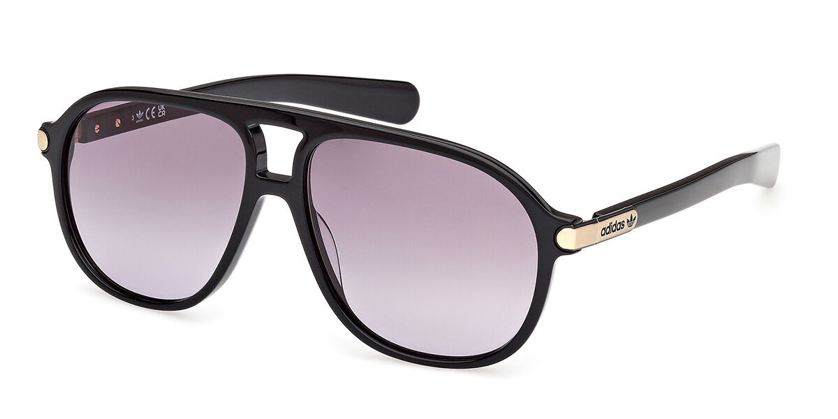 Adidas Originals OR0136 01B, Black frame, Gradient Smoke Grey lenses